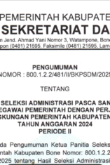 Daftar Nama Pelamar Lulus Seleksi Hasil Administrasi Pasca Sanggah PPPK Tahap 2 Pemkab Bone