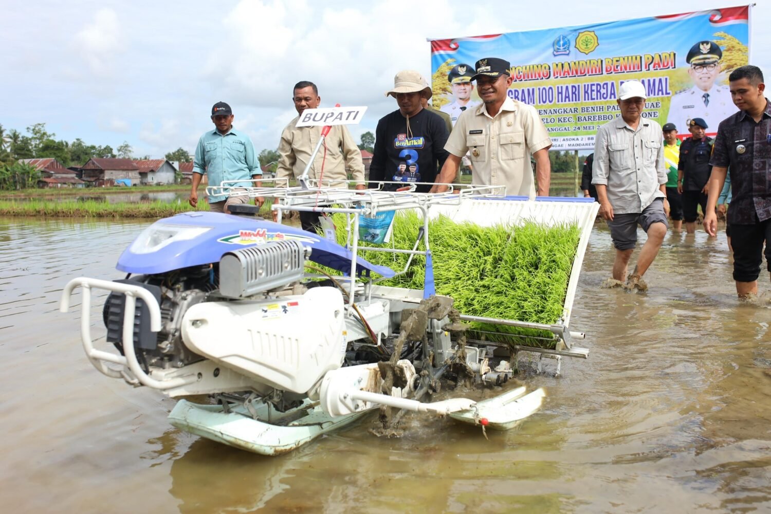 Tunaikan Program 100 Hari Kerja, Andi Asman Sulaiman Bagikan Benih Padi Gratis di Barebbo 7 Tunaikan Program 100 Hari Kerja, Andi Asman Sulaiman Bagikan Benih Padi Gratis di Barebbo