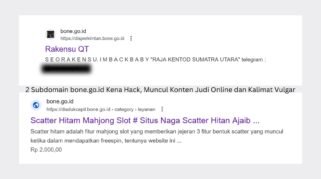 2 Subdomain bone.go.id Kena Hack, Muncul Konten Judi Online dan Kalimat Vulgar