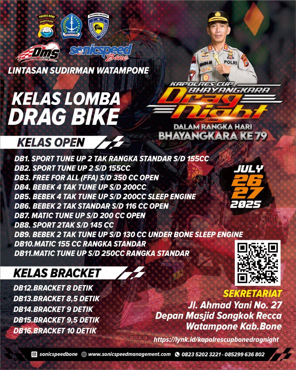 Ini Daftar Kelas Lomba Kapolres Cup Bhayangkara Drag Night 2025 di Bone 2 Ini Daftar Kelas Lomba Kapolres Cup Bhayangkara Drag Night 2025 di Bone