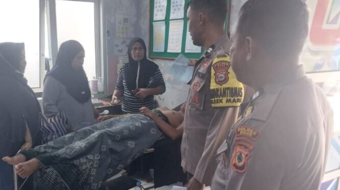 2 Pengendara Motor Terluka Usai Adu Banteng di Tikungan Kecamatan Mare Bone