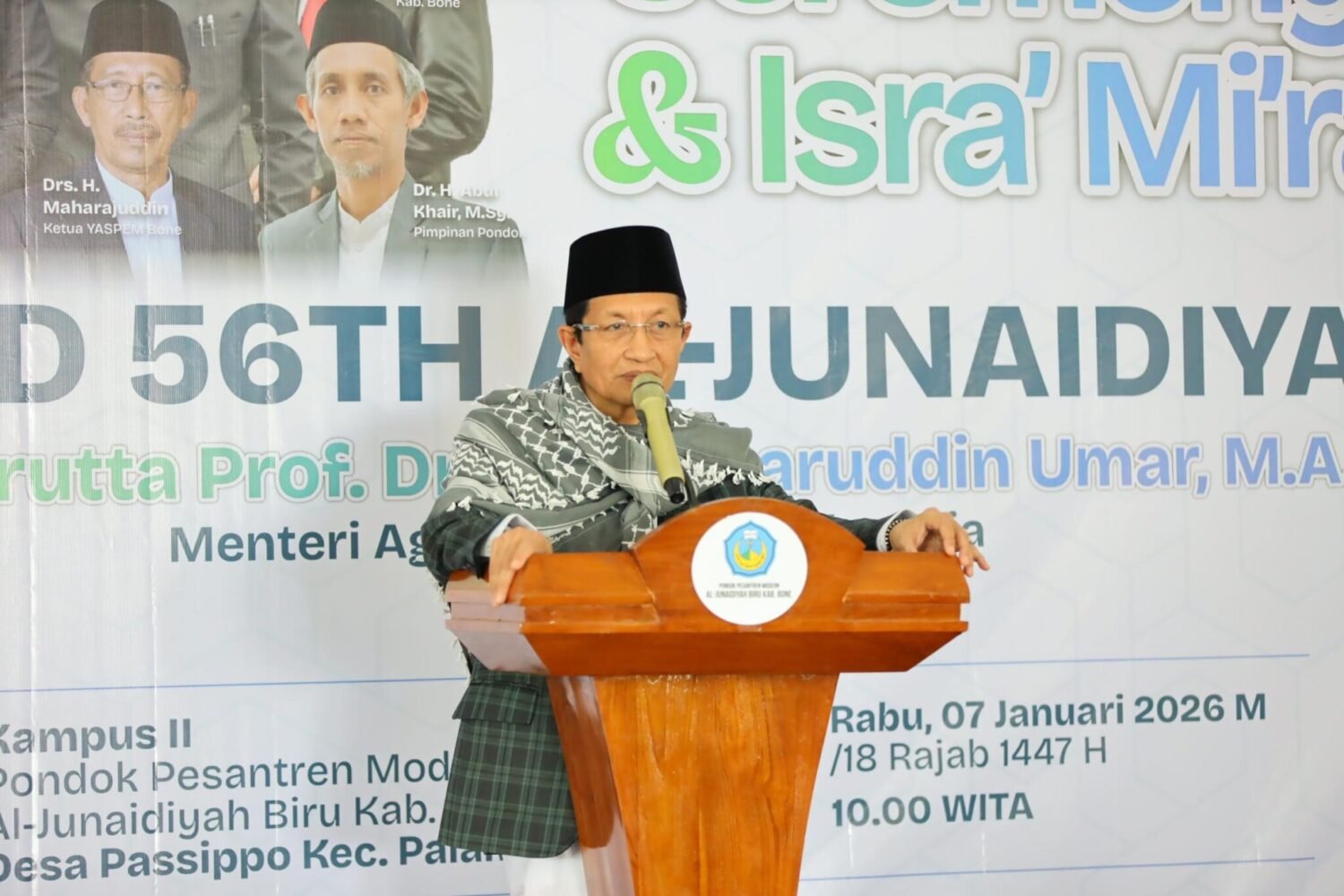 Menag Nasaruddin Umar Buka Milad ke-56 Al-Junaidiyah Biru, Isi Tausiyah Isra Mi’raj di Bone 2 Menag Nasaruddin Umar Buka Milad ke-56 Al-Junaidiyah Biru, Isi Tausiyah Isra Mi’raj di Bone