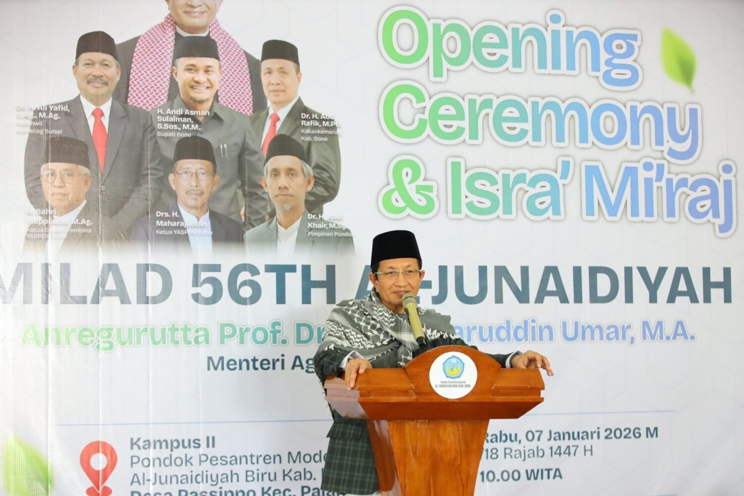 Menag Nasaruddin Umar Buka Milad ke-56 Al-Junaidiyah Biru, Isi Tausiyah Isra Mi’raj di Bone 4 Menag Nasaruddin Umar Buka Milad ke-56 Al-Junaidiyah Biru, Isi Tausiyah Isra Mi’raj di Bone