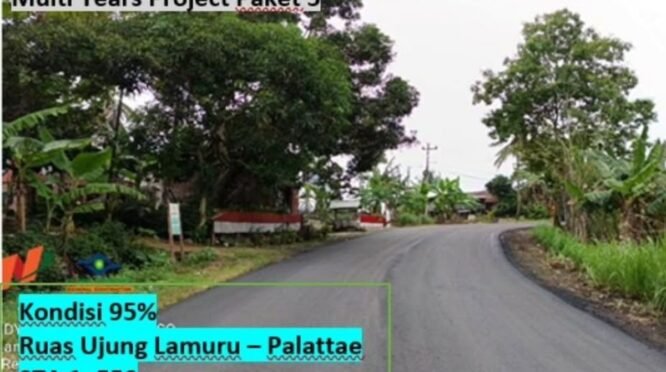 Pengerjaan Jalan MYC Paket 5 Ujung Lamuru–Palattae Segera Rampung, Progres Pembangunan 95 Persen