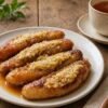 Panduan cara membuat Sanggara Talemme isian kacang karamel.