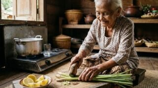 Cara detoks tubuh dari racun sisa makanan menggunakan serai dan lemon hangat.