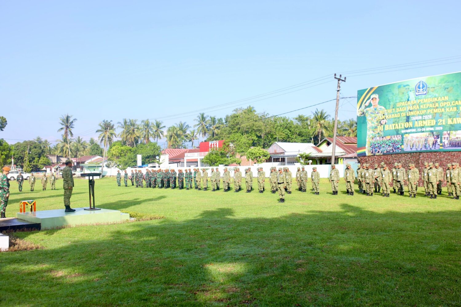 Gelar Retret Pejabat di Batalyon Armed 21 Kawali, Pemkab Bone Gembleng Kedisiplinan Camat dan Pimpinan OPD