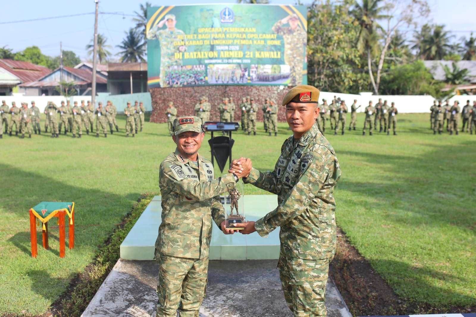 Gelar Retret Pejabat di Batalyon Armed 21 Kawali, Pemkab Bone Gembleng Kedisiplinan Camat dan Pimpinan OPD