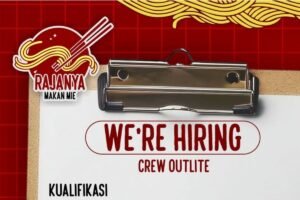 Info Loker Bone: Rajanya Makan Mie Buka Lowongan Crew Outlet, Cek Syaratnya! 61 Loker Bone Rajanya Makan Mie posisi Crew Outlet terbaru April 2026.