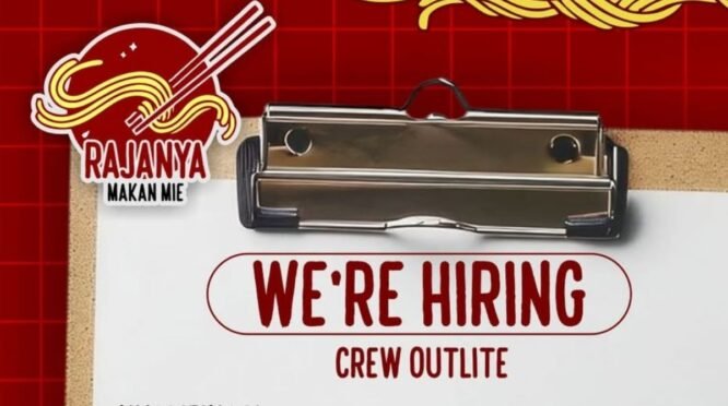 Loker Bone Rajanya Makan Mie posisi Crew Outlet terbaru April 2026.