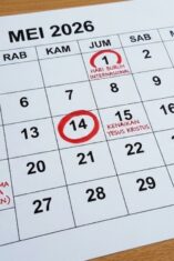 Ringkasan daftar tanggal merah di Bulan Mei 2026.