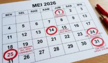 Ringkasan daftar tanggal merah di Bulan Mei 2026.
