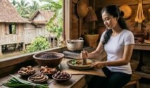 Panduan membuat Bedda Lotong lulur hitam khas Bugis secara alami di rumah sendiri.