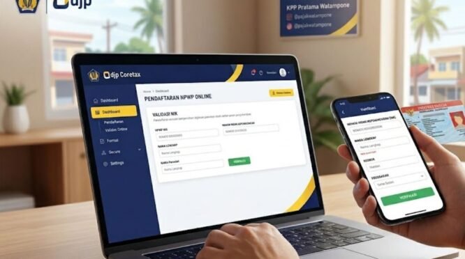 Langkah demi langkah mengurus NPWP secara online di Kabupaten Bone.