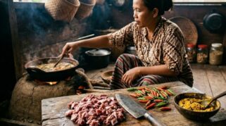 Rahasia memasak Nasu Palekko itik agar empuk dan pedas menggigit.