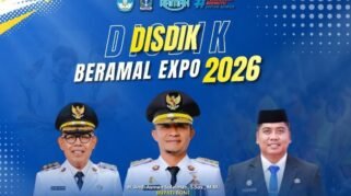 Poster Disdik Beramal Expo 2026 Kabupaten Bone pendaftaran lomba Hardiknas Mei 2026.