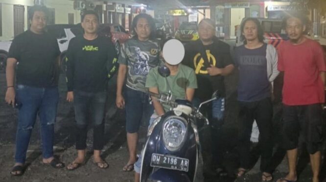 Penangkapan pelaku penggelapan motor Scoopy di Kabupaten Bone.