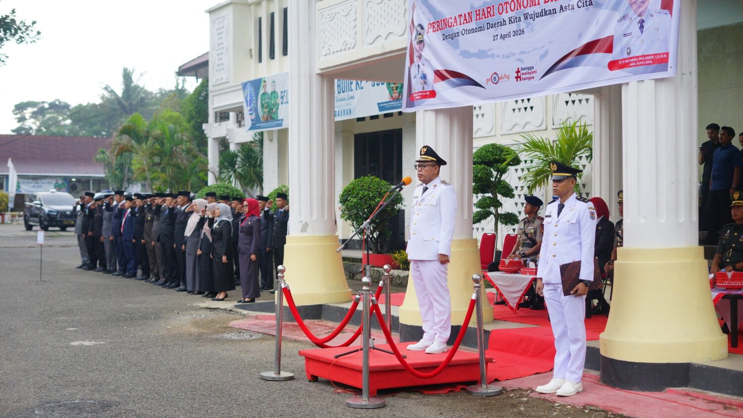 Wabup Bone Pimpin Upacara Hari Otonomi Daerah ke-30, Sampaikan Amanat Mendagri Wujudkan Asta Cita