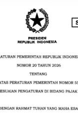 Apa Isi PP Nomor 20 Tahun 2026 yang Ubah Syarat PPh Final UMKM