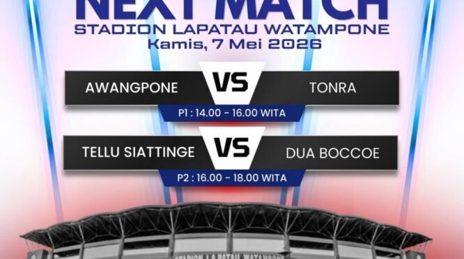 Hasil Pertandingan Bone Beramal Cup 2026 Hari Ketiga dan Jadwal Pertandingan Hari Ini Kamis 7 Mei