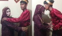 Potret viral pernikahan Fina Marfina di Bone yang dikabarkan menikah ke-15 kalinya.