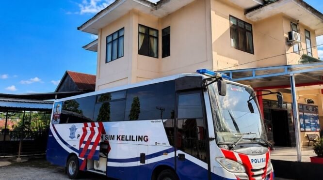 Jadwal SIM Keliling Polres Bone Juni 2026 di lima kecamatan untuk layanan perpanjangan SIM.