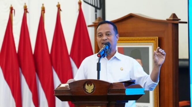 Gubernur Sulsel Andi Sudirman Sulaiman menyampaikan paparan mengenai program Anak Tidak Sekolah Sulsel pada forum nasional peluncuran Perpres ATS 2026.