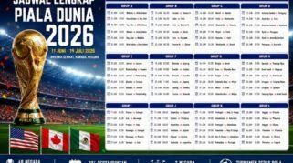 Jadwal Piala Dunia 2026 Resmi Dimulai 12 Juni, Meksiko vs Afrika Selatan Jadi Laga Pembuka Fase Grup