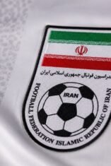 Close up logo Timnas Iran pada jersey menjelang Piala Dunia 2026
