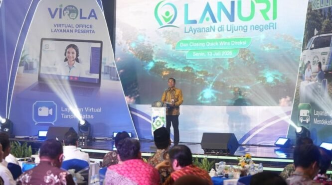 Peluncuran program LANURI BPJS Kesehatan di Jakarta yang menghadirkan layanan VIOLA dan BPJS Keliling guna memperluas akses JKN bagi masyarakat di daerah 3T.