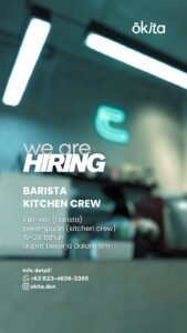 Lowongan Barista dan Kitchen Crew di Okita Bone