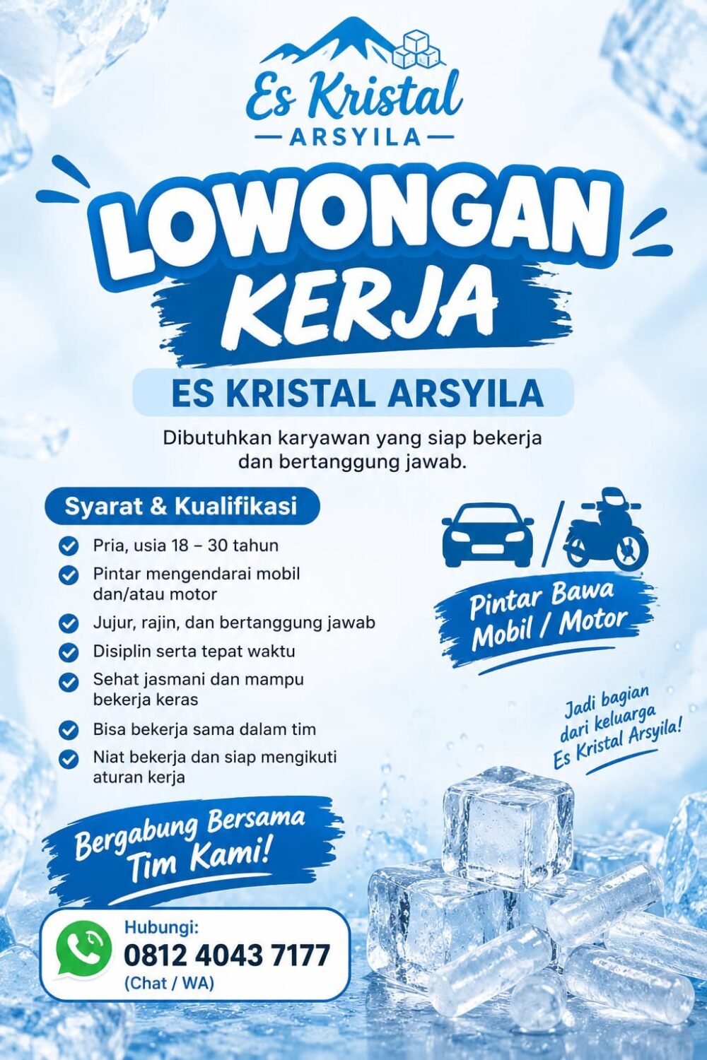 Lowongan Kerja Es Kristal Arsyila