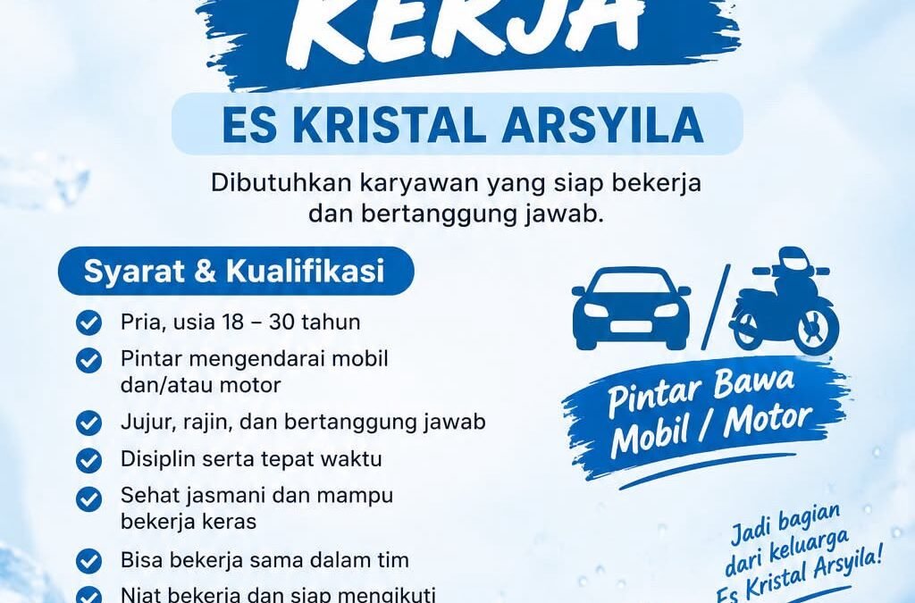 Lowongan Kerja Es Kristal Arsyila