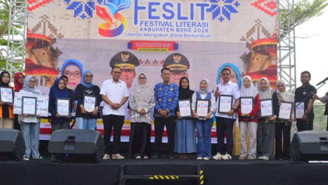 Festival Literasi Kabupaten Bone 2026 Resmi Ditutup, Wabup Dorong Budaya Membaca hingga Desa