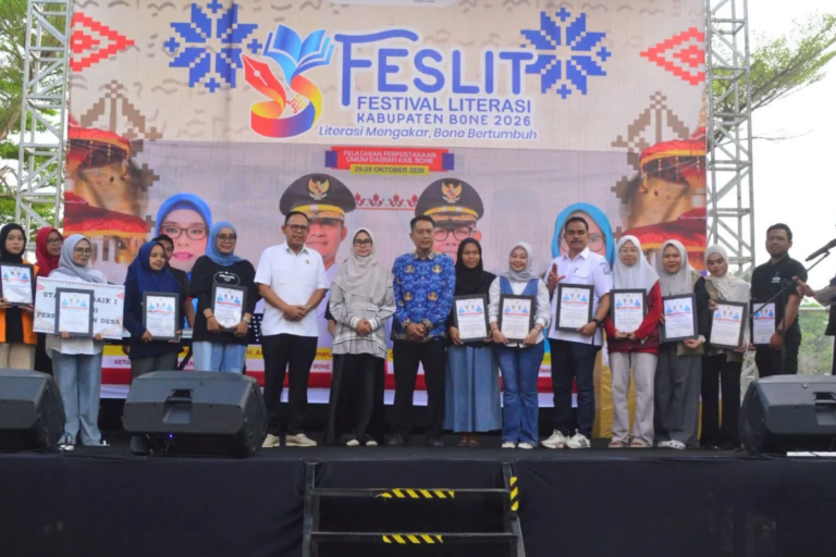 Festival Literasi Kabupaten Bone 2026 Resmi Ditutup, Wabup Dorong Budaya Membaca hingga Desa